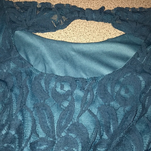NWT Teal FLORAL lace dress in size 3X - Picture 10 of 11